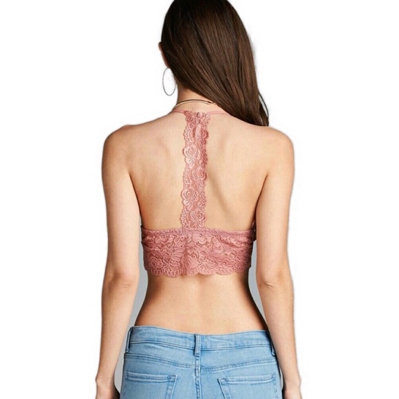 • LAST 2 • Dusty Rose Lace Bralettes - Picture 3 of 3